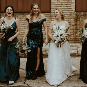 Emerald Mermaid Embroidered Dress